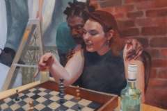 TOMFOOLERY, 2019, oil paint on canvas, 3.5 by 5 ft.