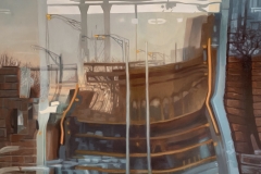 REFLECTION, oil paint on panel, 4 by 3 ft.