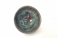 GREEN BOWL 2 , 2017, stoneware clay, 6 in.