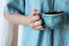 BLUE MUG , 2017, stoneware clay, 5 in.