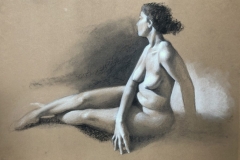FIGURE, 2017, charcoal, 24 by 20in.