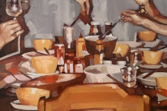 CHEERS, 2020, oil paint, 14 by 11in.