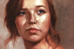 SELF PORTRAIT, 2017, oil paint, 11 by 14in.