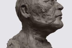 JOE , 2019, stoneware clay, 14 by 18 by 14in.