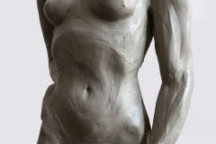 FIGURE , 2018, oil clay, 6 by 20 by 4in.