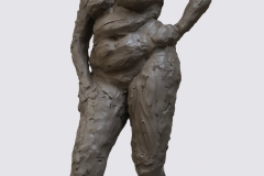 LENA , 2019, stoneware clay, 10 by 36 by 6in.