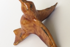 HUMMINGBIRD , 2017, stoneware clay, 4 by 4 by 4in.