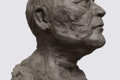 JOE , 2019, stoneware clay, 14 by 18 by 14in.